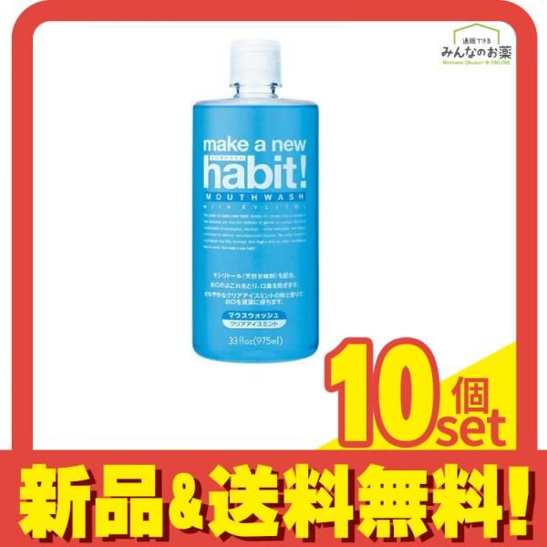 【まとめ買い-10点セット】メイク ア ニューハビット！ クリアアイスミント ９７５ｍｌ  【 マウスウォッシュ 】