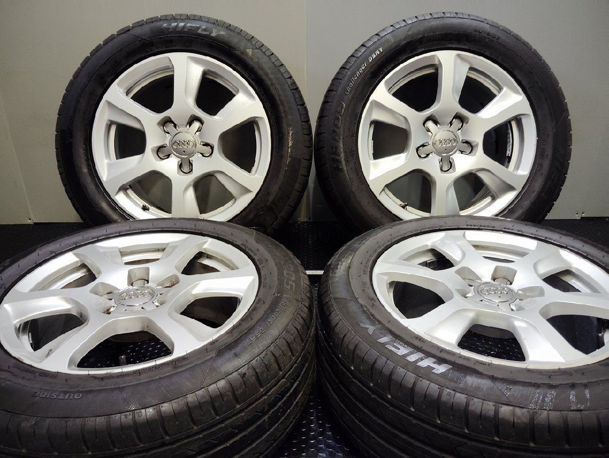 HIFLY HF805 225 55R16 夏タイヤ アウディ A4 8K 純正ホイール 16インチ 7.5J5HPCD112 45 21年製 バリ溝 KTN554