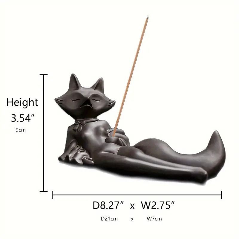 お香 お香立て 線香立て 香炉 キツネ 狐 金運 和風 和モダン おしゃれ