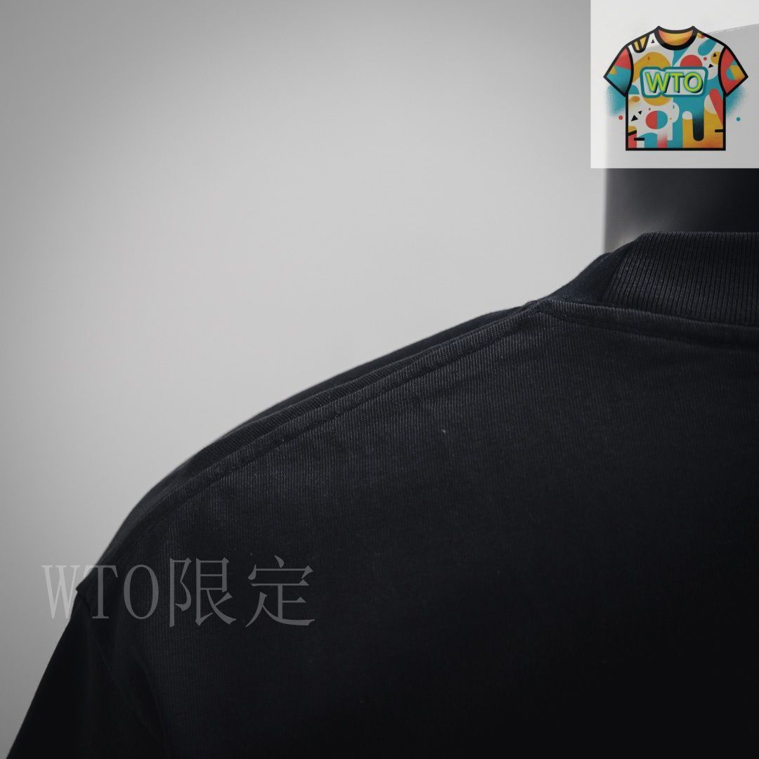 【極美品】モンクレール Tシャツ 20SS スプレー ビッグロゴ ブラック M MONCLER (モンクレール) フロント刺繍 クルーネック 半袖 T
