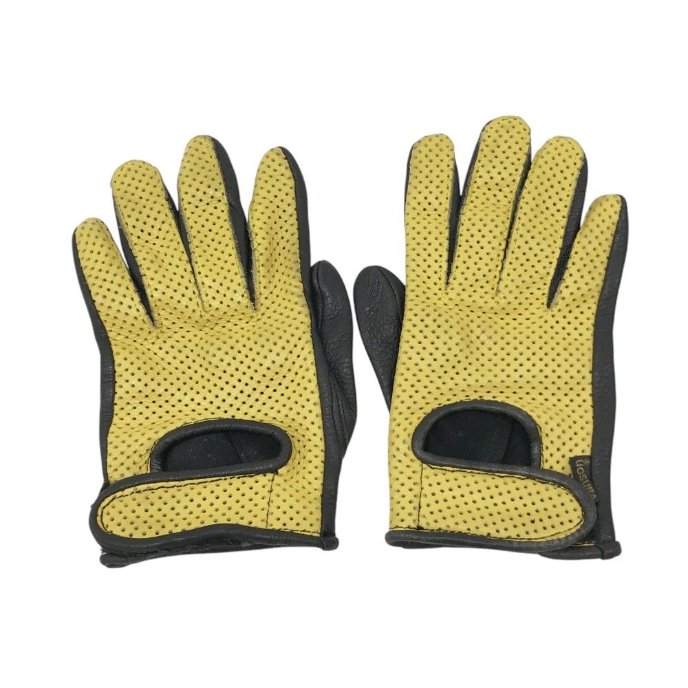 VANSON バンソン パンチング レザーグローブ イエロー系 S 240101413843