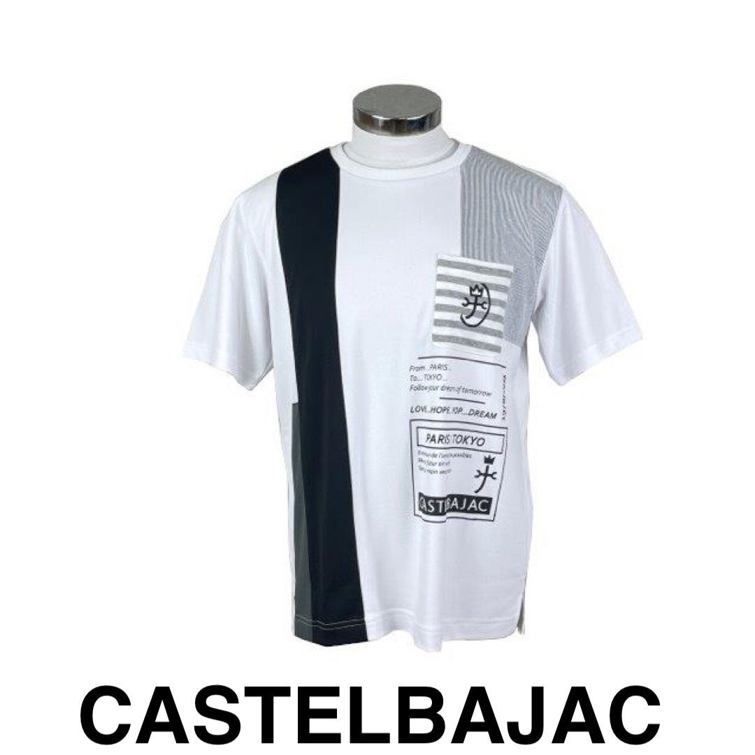 30％OFF 　カステルバジャック　CASTELBAJAC　切替半袖Tシャツ　7213272119-1　シロ
