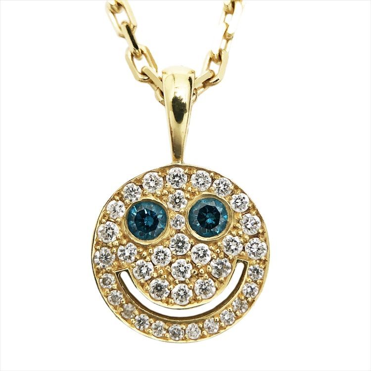 アイファニー　ネックレス　セット　イニシャル　Ｓ　ダイヤモンド EYEFUNNY アイファニー Smile S Blue-diamond eyes × Standard S