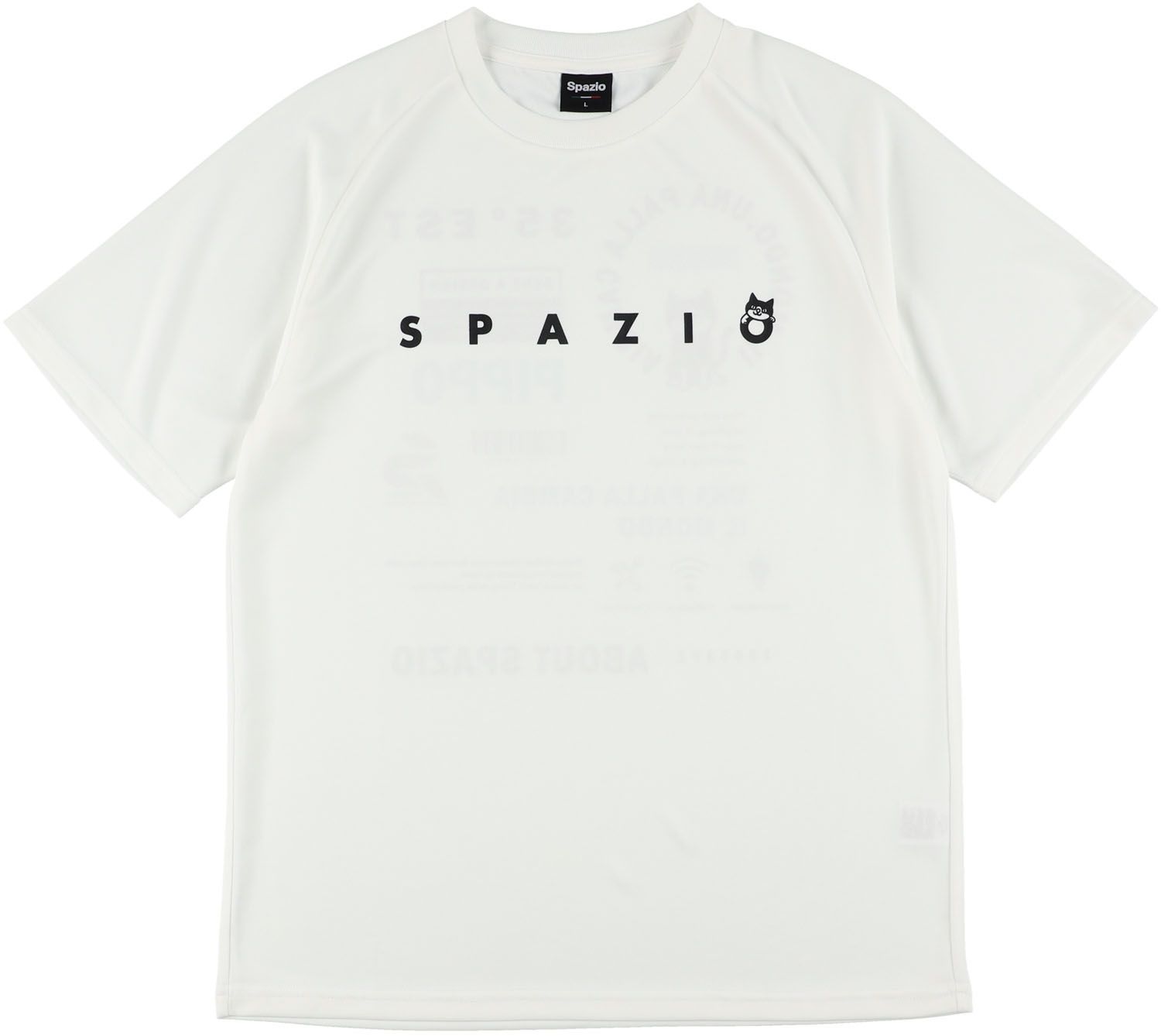 スパッツィオ Spazio フットサル PIPPO バックアートプラシャツ  GE1112 01 ホワイト
