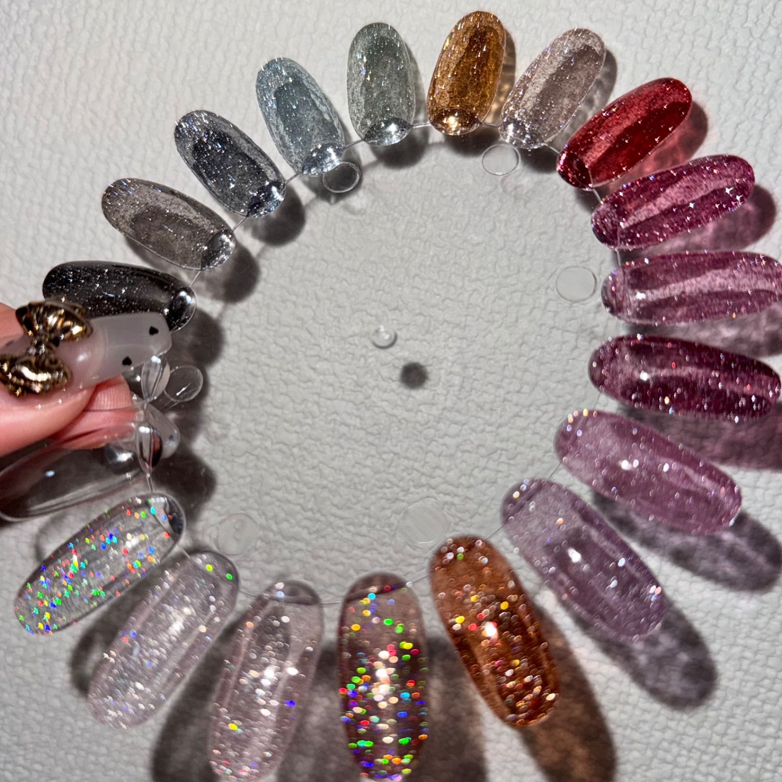 ネイルチップ＊enoiフラッシュワンカラー バービー 寒色