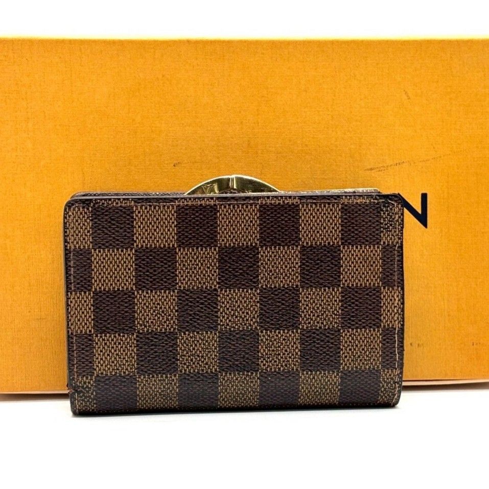 ルイヴィトン ポルトモネ ビエ ヴィエノワ ダミエ エベヌ 2つ折り財布