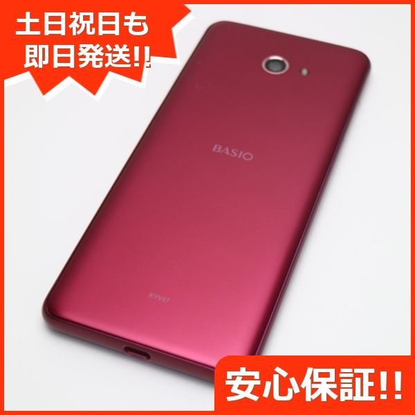 超美品 BASIO4 ワインレッド スマホ 本体 白ロム 土日祝発送OK 03000 