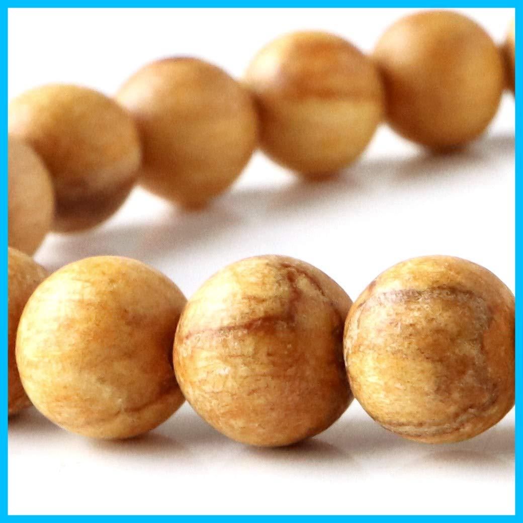  GOLD STONE パロサント ブレスレット 8 mm ペルー産 聖なる樹 ホーリーウッド 木製 念珠 香木 内径 約19 cm ブレスレット アクセサリー
