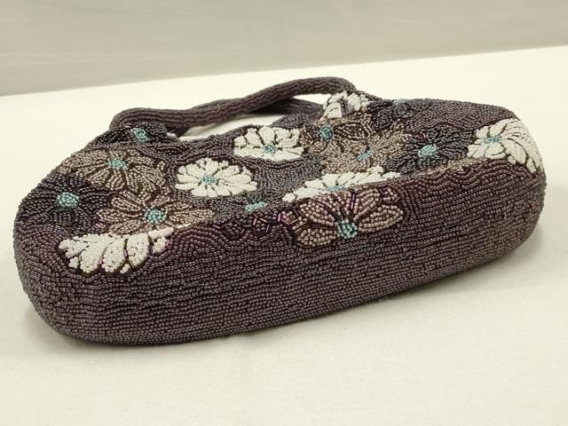 平和屋着物▽和装小物 和装バッグ2点 ハンドバッグ ビーズバッグ