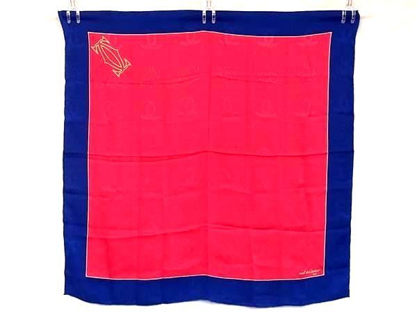 □美品□ Cartier カルティエ シルク100% 大判 スカーフ