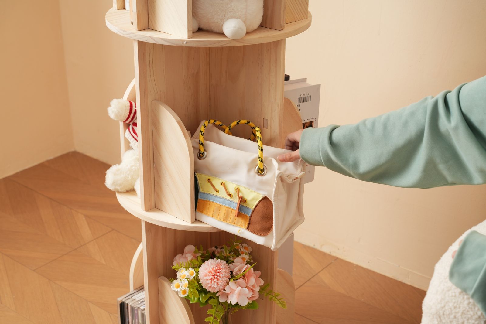 360°回転本棚 コミック収納棚