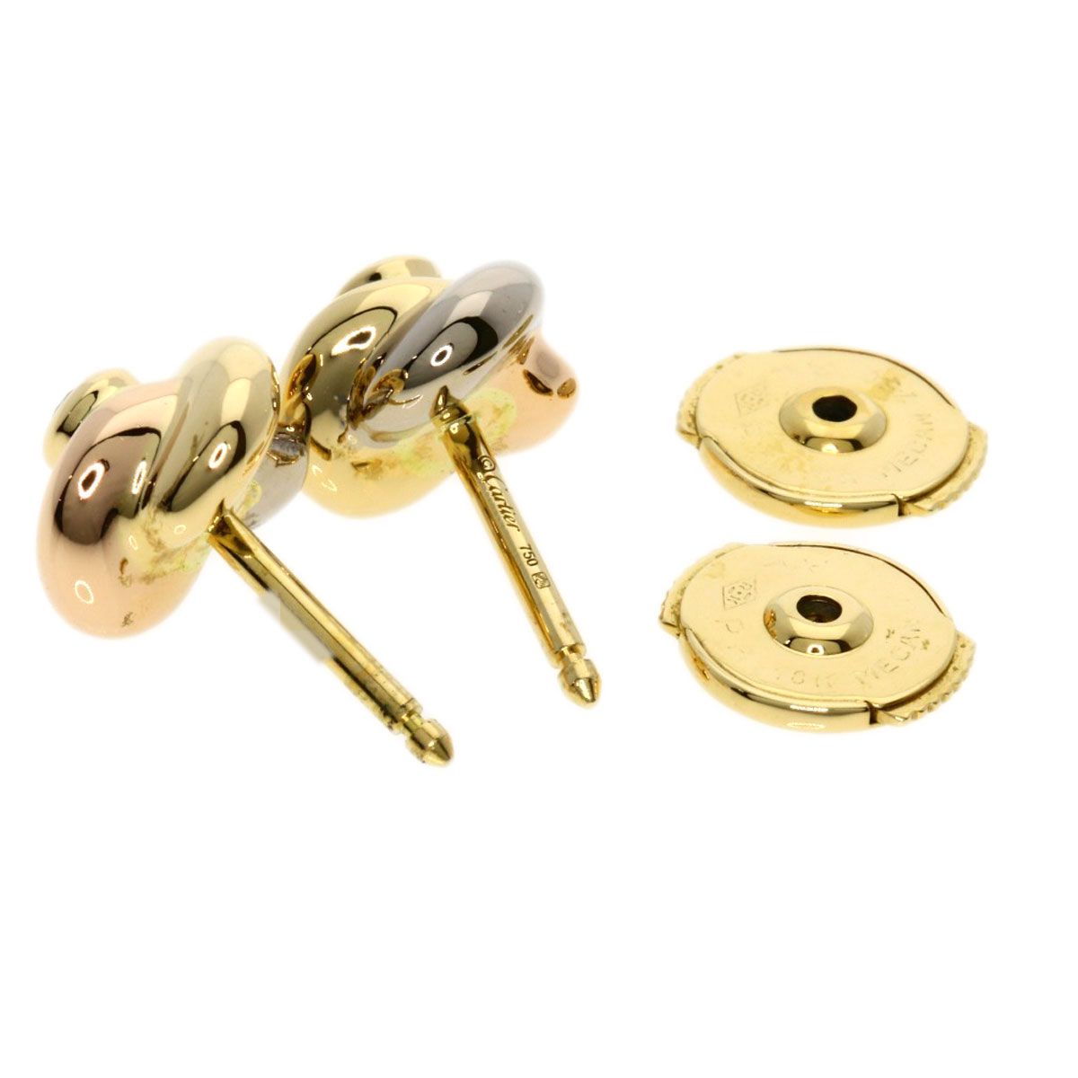 CARTIER カルティエ トリニティ ダイヤモンド ピアス K18YG K18PG  