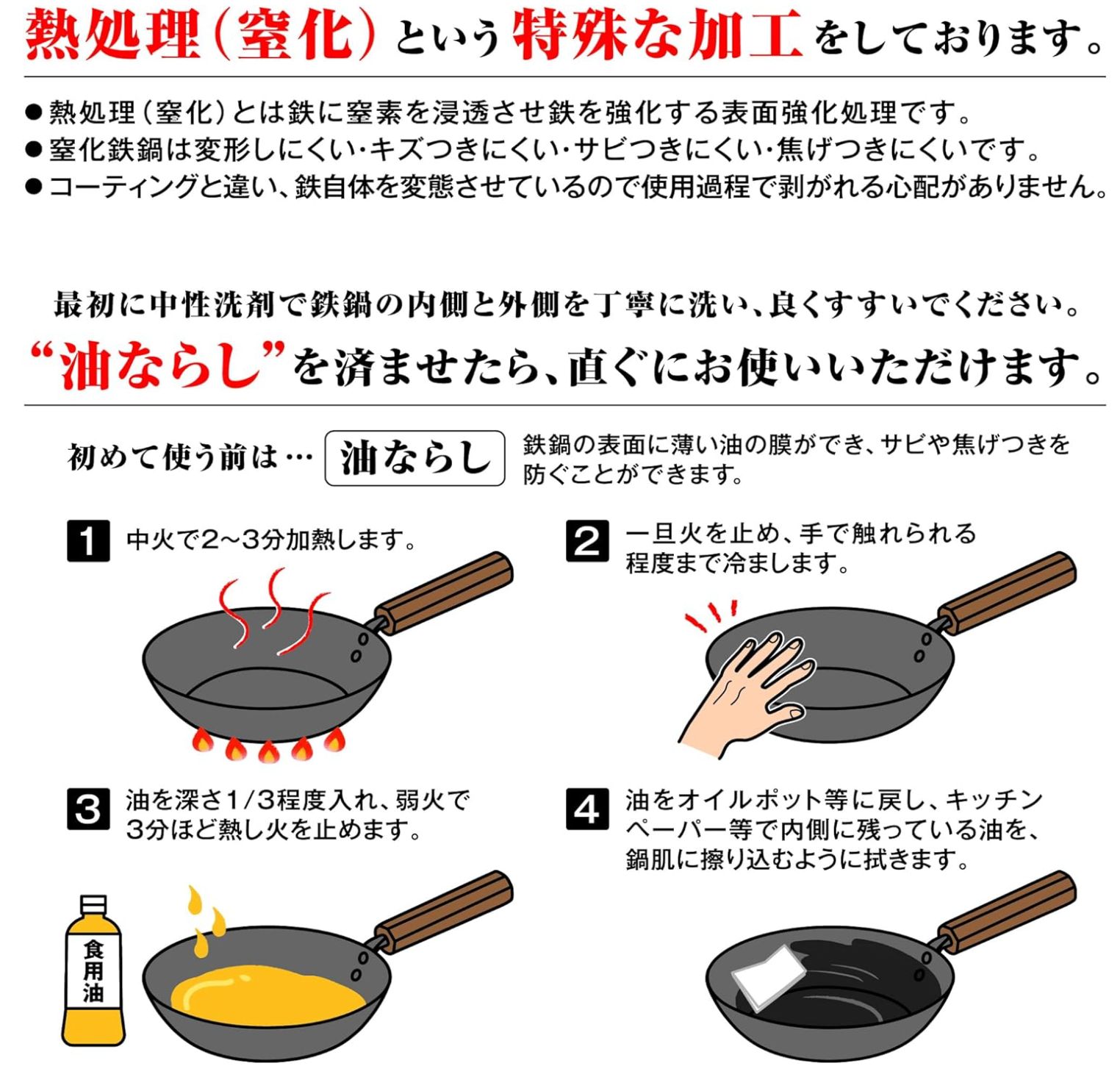 フライパン 鉄製 窒化処理 26cm深型 日本製 新潟県 燕市 炒め物 揚げ物 煮物 - メルカリ