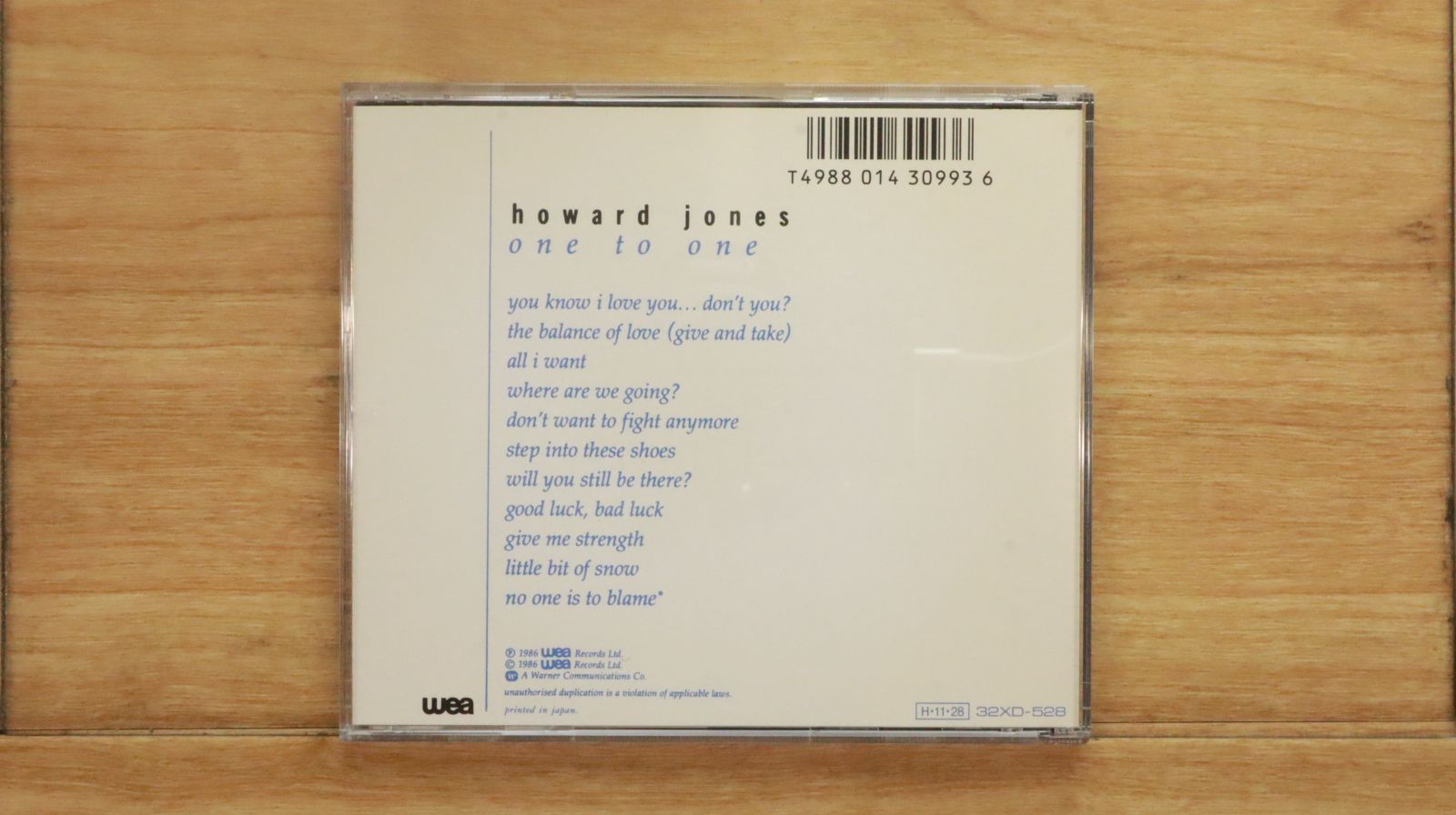 国内盤CD☆ハワード・ジョーンズ/Howard Jones□ ワン to ワン