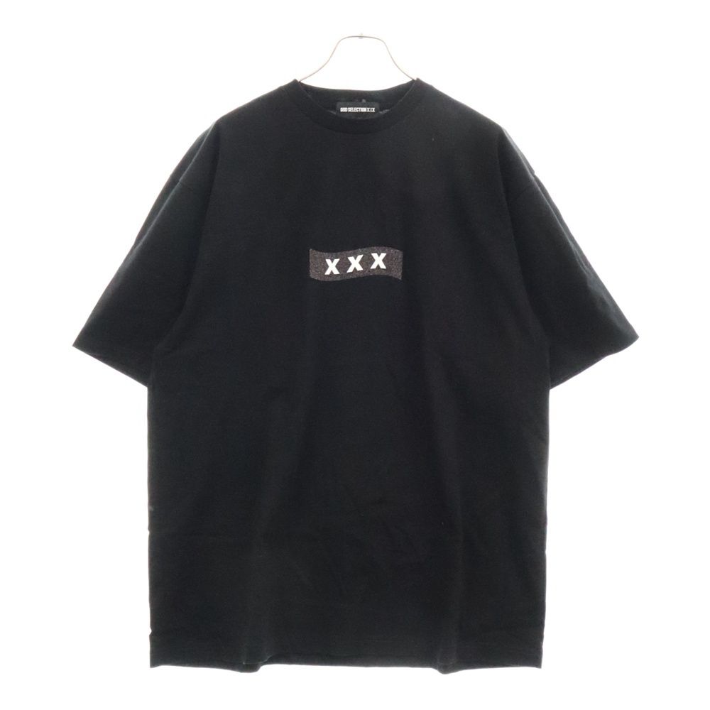 GOD SELECTION XXX (ゴッドセレクショントリプルエックス) ×Fragment フラグメント 両面プリント クルーネック 半袖Tシャツ カットソー ブラック GX-S23-10ST-01