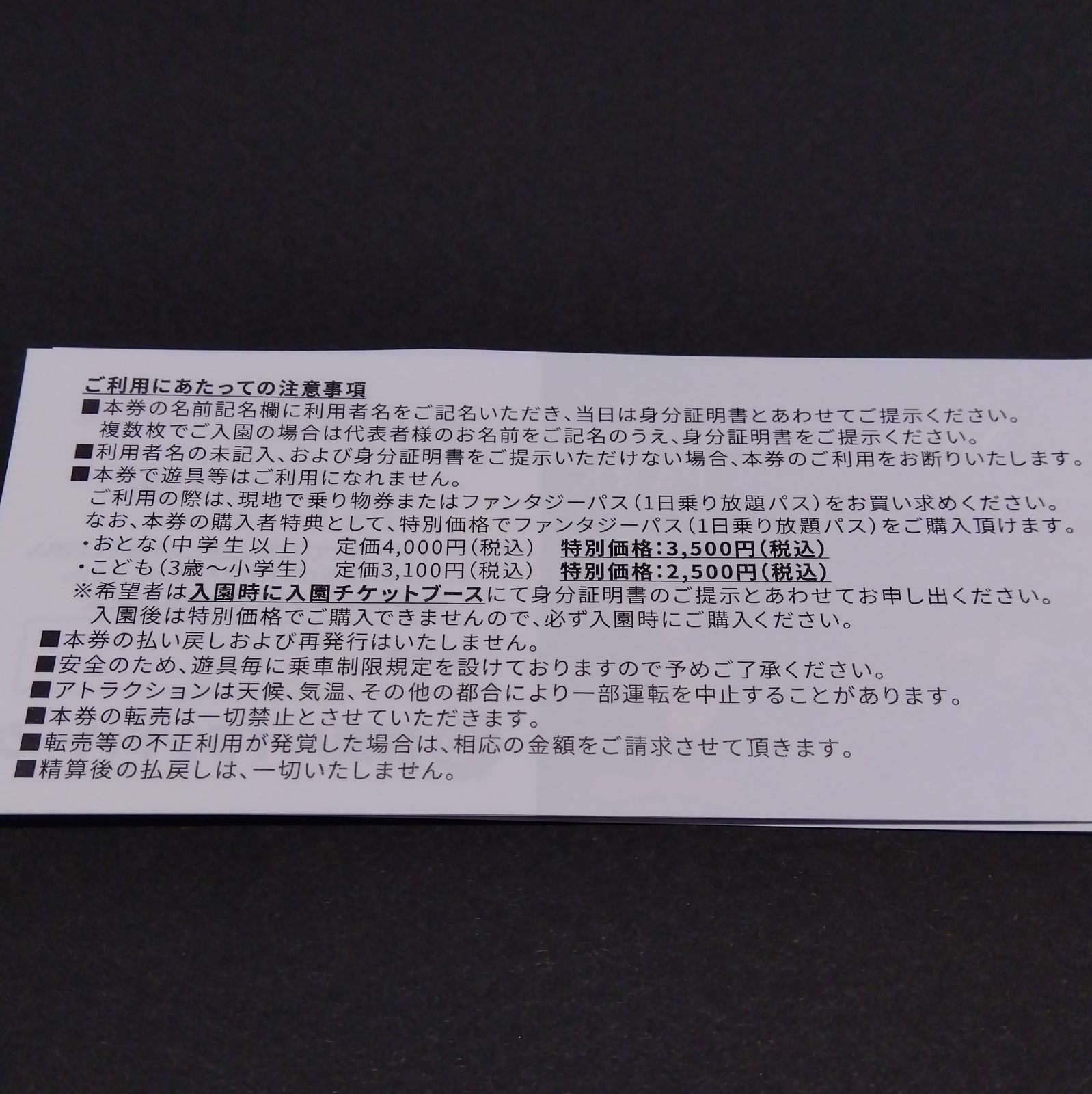 最終値引！那須ハイランドパーク 入園引換券 2枚 2名様分 - メルカリ