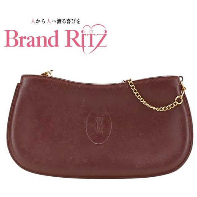 新品未使用　カルティエ マストライン アクセサリーポーチ ボルドー 絶対お得!!クーポンあり＆10％OFF】 中古 カルティエ マスト