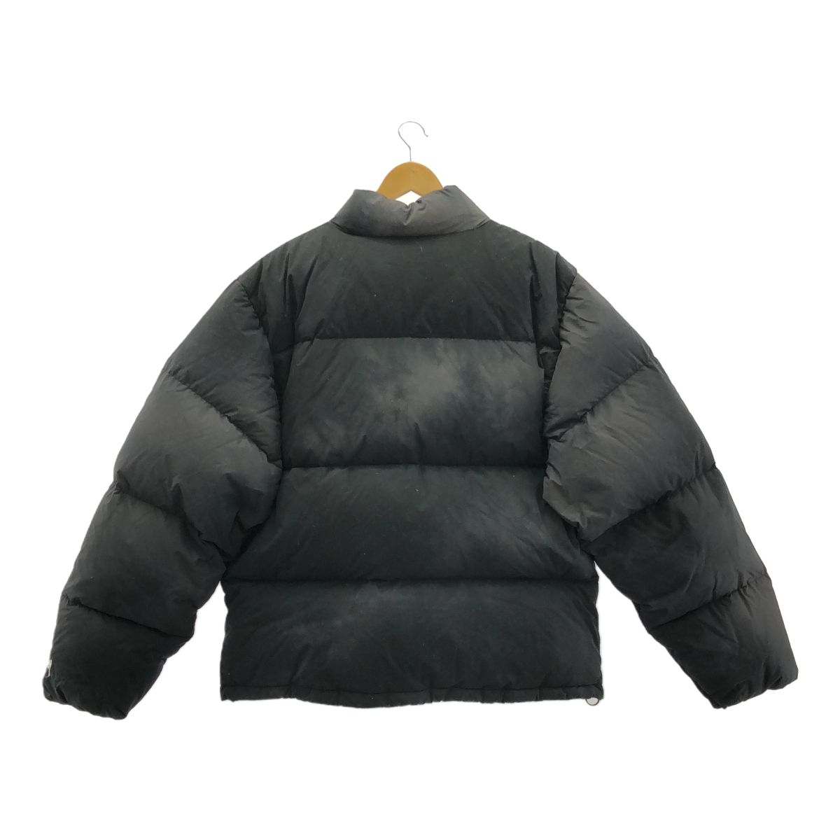 Stüssy ブラック/グレー ラベル付き ダウンジャケット 刺繍 M 6 Stussy ダウンジャケット XLブラック/グレー
