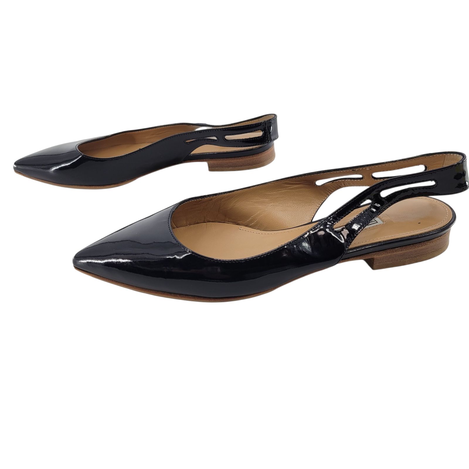 美品】PELLICO ペリーコ フラットパンプス バックストラップ ブラック