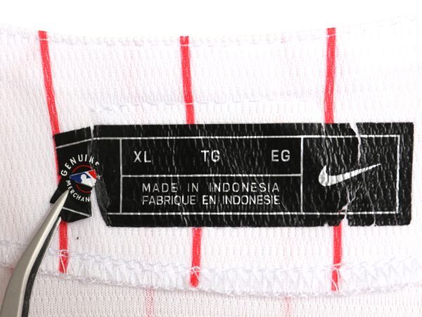 NIKE - フィリーズ ベースボール シャツ メンズ XL / MLB オフィシャル ナイキ スウッシュ 大リーグ ユニフォーム 半袖シャツ 重ね着 大きいサイズ NIKE - フィリーズ ベースボール シャツ メンズ XL / MLB