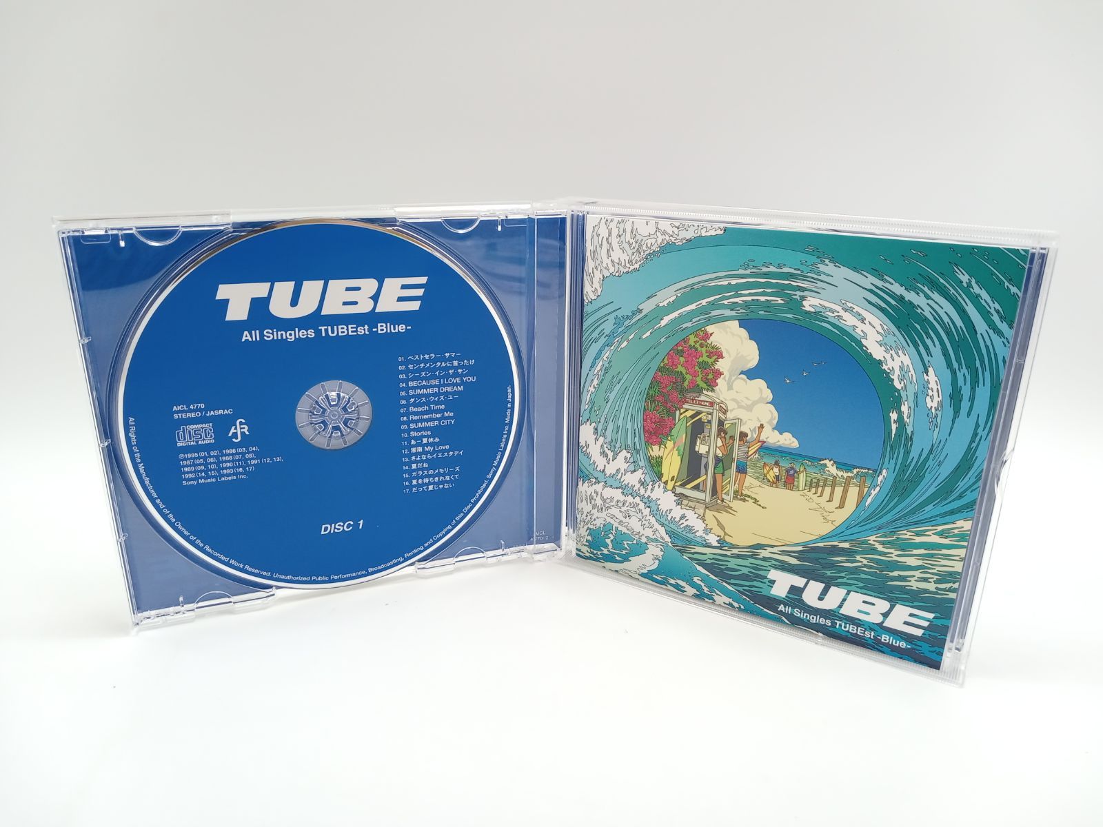 オールシングルス チューベスト ホワイト＆ブルー All singles