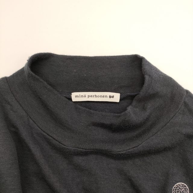 mina perhonen - mina perhonen za8624 choucho 刺繍 定価19800円 長袖Ｔシャツ カットソー ロンＴ ブラウン レディース ミナペルホネン【中古】5-0428M∞ mina perhonen - mina perhonen za8624 choucho 刺繍 定価19800