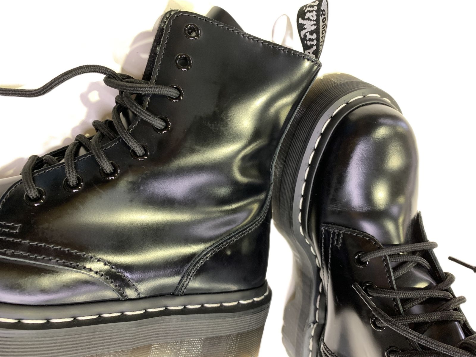 き DR.MARTENS ドクターマーチン 32196001 JADON ホワイトステッチ 8 ホール ブーツ UK4 23cm程度 ブラック KIN-KAAI_COM
