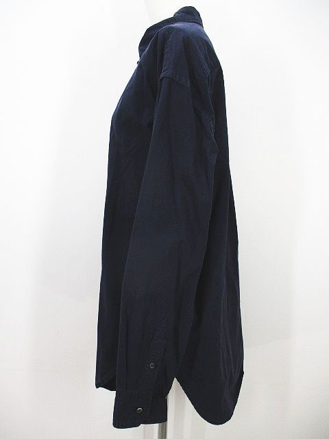 未使用品 Lisiere L'Appartement リジェール アパルトモン MADE BY Americana 長袖 シャツ ブラウス ONE 紺系 ネイビー 無地 ボタンダウン Lisiere L'Appartement リジェール アパルトモン MADE BY
