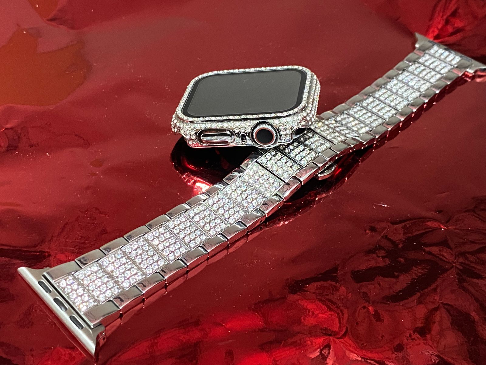R7☆Apple Watchステンレスバンド ステンレスケース カバー