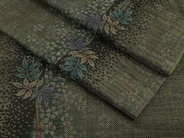 平和屋着物 上 本場大島紬 9マルキ 枝葉間道 やまと誂製 DZAB0124kh5