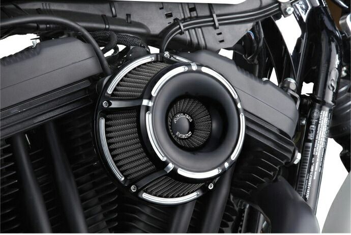 INVERTED SERIES SLOT TRACK エアークリーナーキット ブラック 2018〜24年ソフテイル 2017〜25年ツーリング トライク