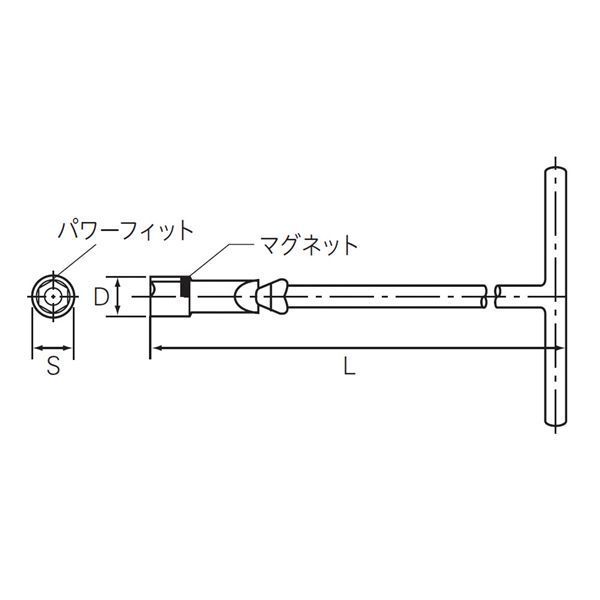 KTC 京都機械工具 T型フレックスプラグレンチ 16mm PHF-16H