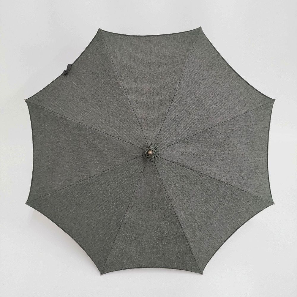 イイダ傘店 日傘 43cm 獣地 KIYATA 定価36720円 黒猫 木彫り 傘