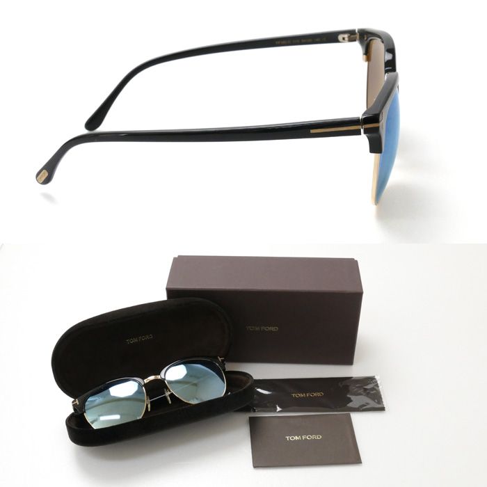 TOM FORD トムフォード ハーフリム サングラス ブラック TF482-D 01X