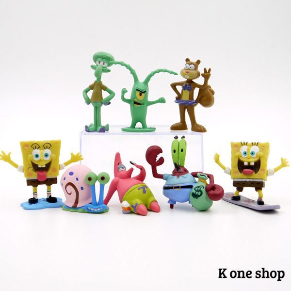8体セット【スポンジボブ フィギュア 】スポンジ・ボブ 人形