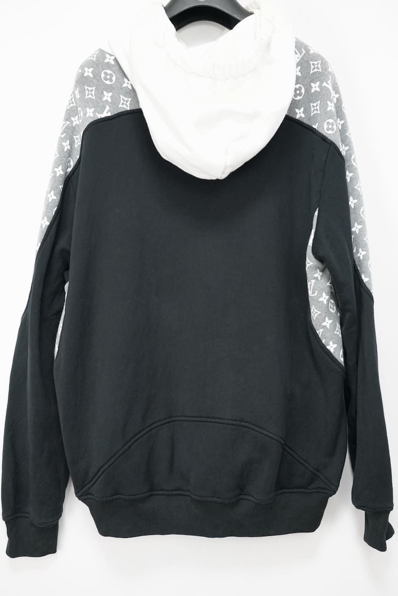 ルイヴィトンモノグラム　サークルカット　パーカー　スウェット グレー LOUIS VUITTON(ルイヴィトン) 22AW モノグラム サークルカット