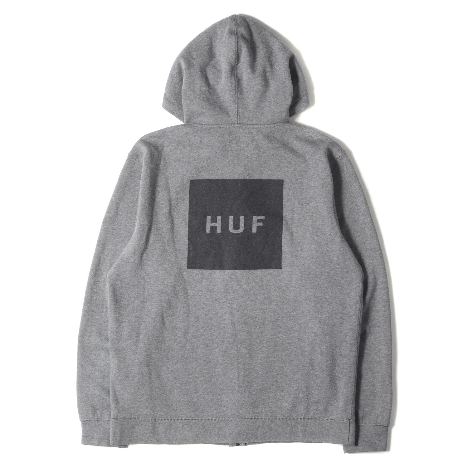 HUF ハフ パーカー サイズ:M / ボックスロゴ フルジップ