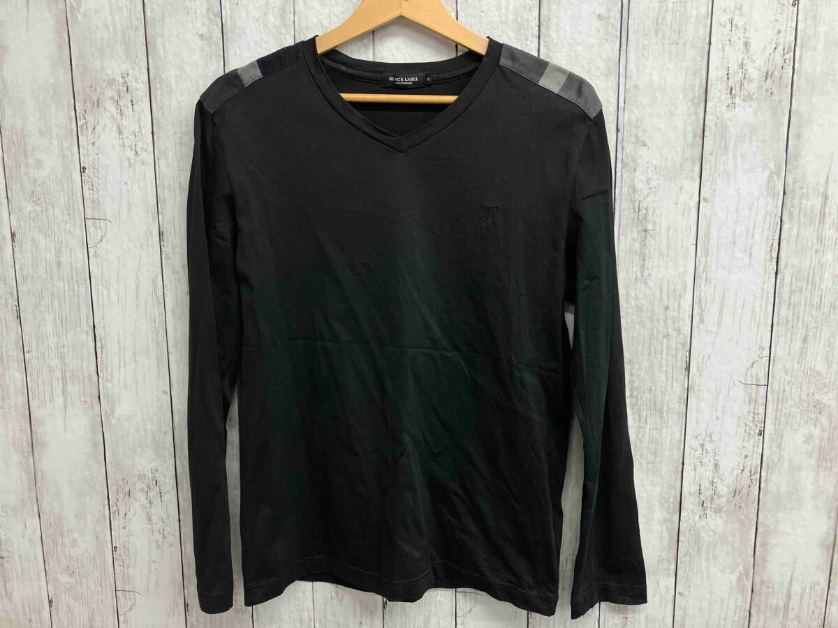 BLACK LABEL CRESTBRIDGE／長袖Tシャツ／51P26-825-09／ブラック／胸 