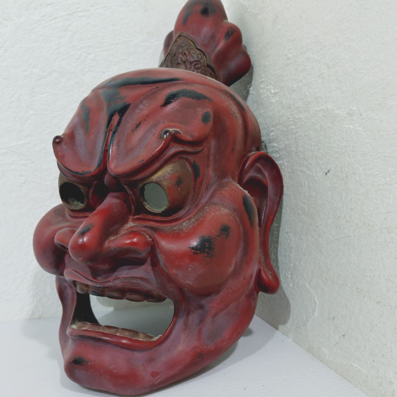 仁王面 金剛力士像 魔除け 骨董美術品 面飾り 縁起物 置物 インテリア 仁王面 金剛力士像 魔除け 骨董美術品 面飾り 縁起物 置物