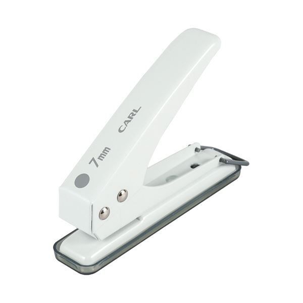 (まとめ）カール事務器 1穴パンチ 穴径7mmホワイト SD-170-W 1台【