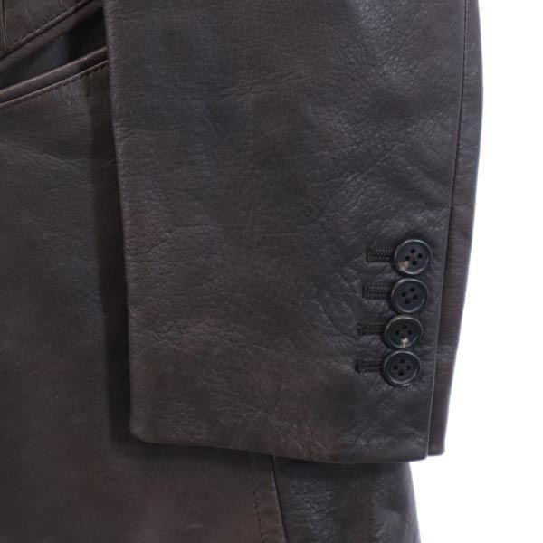 ポールスミス レザー テーラードジャケット M 茶系 Paul Smith 牛革  
