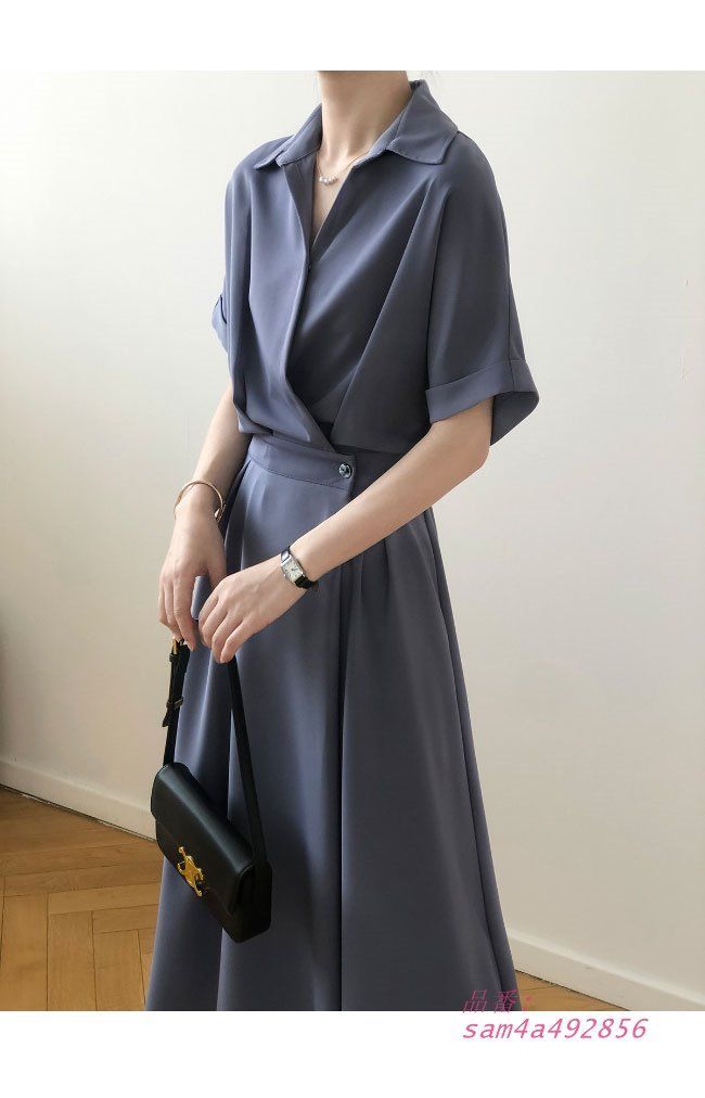 半袖ワンピース ウエストゴム