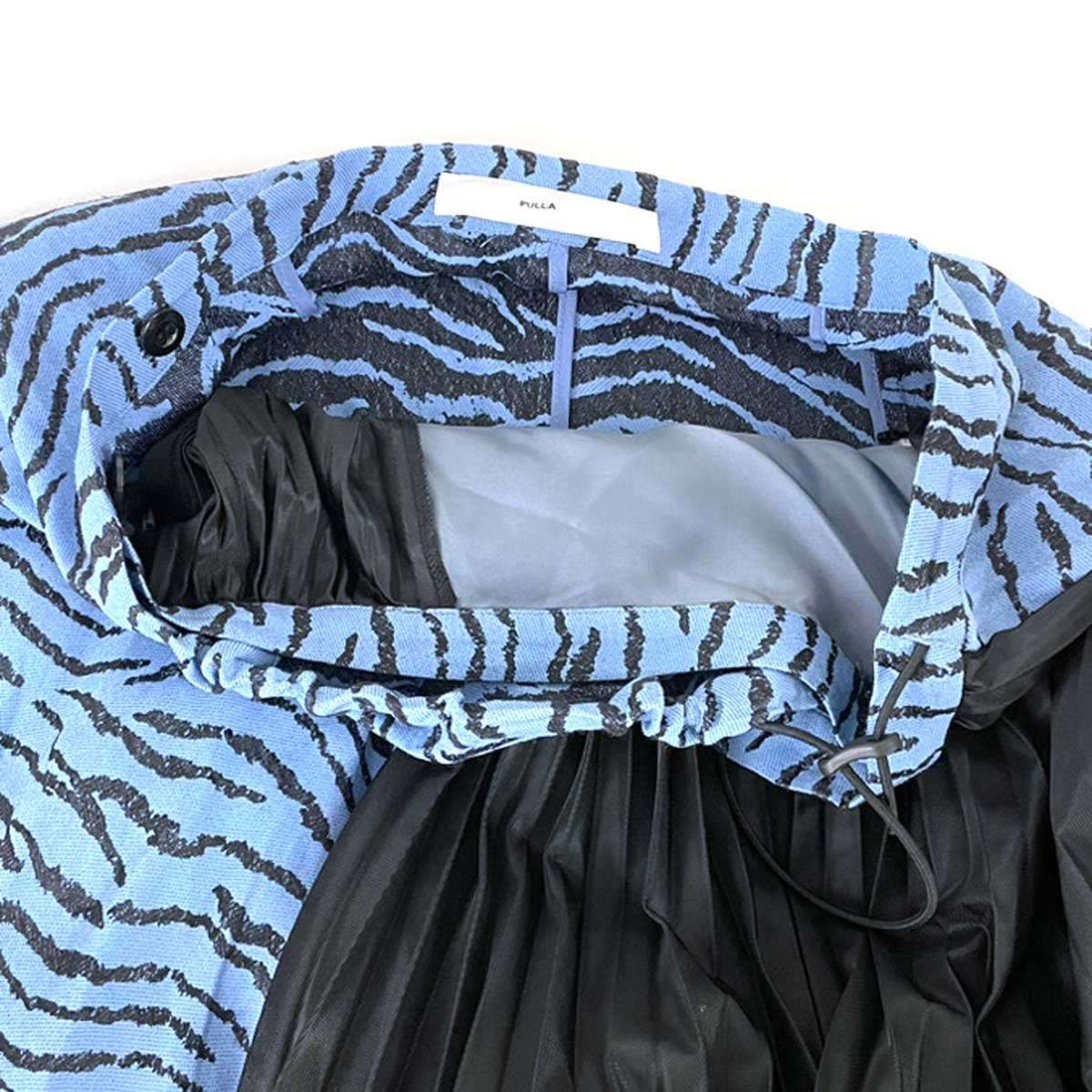 TOGA PULLA トーガ プルラ 21SS ゼブラ柄プリーツ ロングスカート 