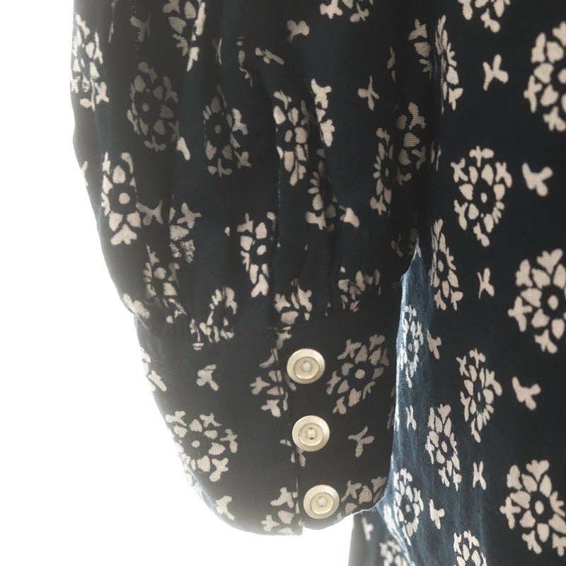 ヌキテパ NE QUITTEZ PAS! Sheeting Flower Print Gather Sleeve