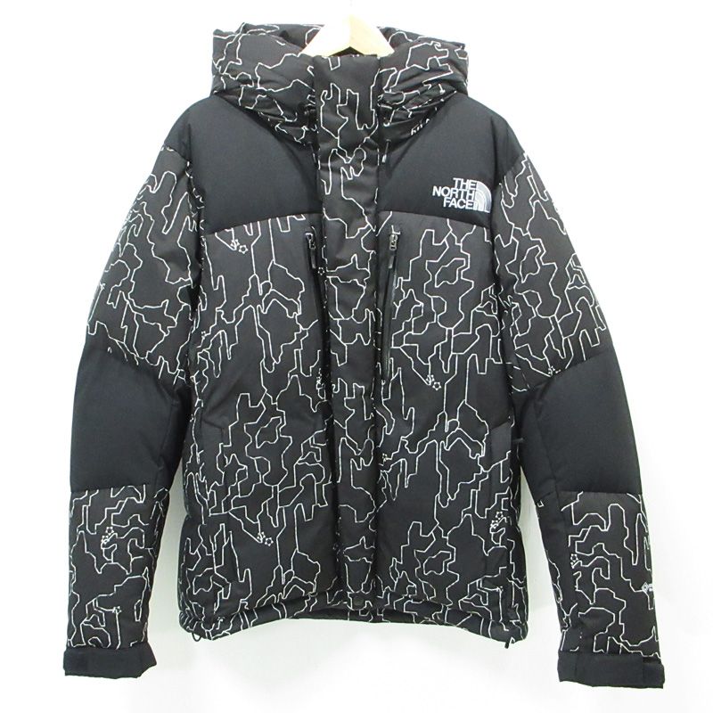 三重本店 THE NORTH FACE ザ ノースフェイス NOVELTY BALTRO LIGHT JACKET バルトロライトジャケット GORE-TEX総柄ダウンジャケット ロゴ刺繍 ND92341 ブラック サイズ XL 92