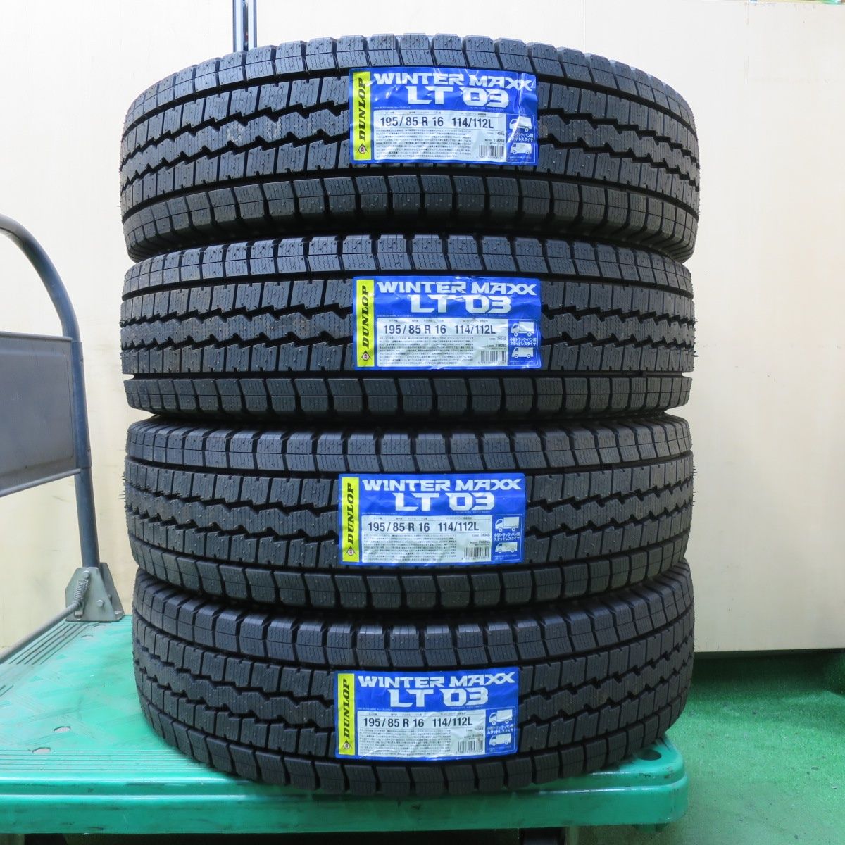 [送料無料] 未使用トラック タイヤ 195/85R16 114/112L スタッドレス ダンロップ ウインターマックス LT03 16インチ4102901イスタ
