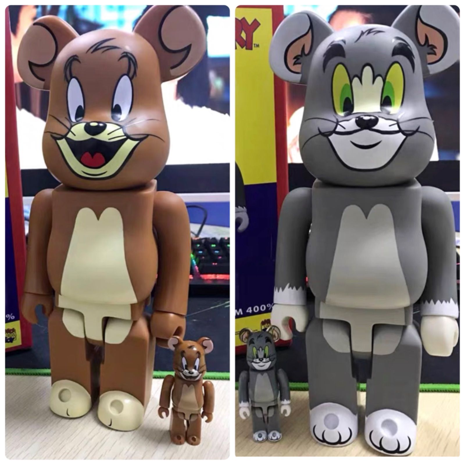 割引価格】ベアブリック BE@RBRICK 400% 100% TOM and JERRY トムとジェリー ジェリー 2体セット - メルカリ