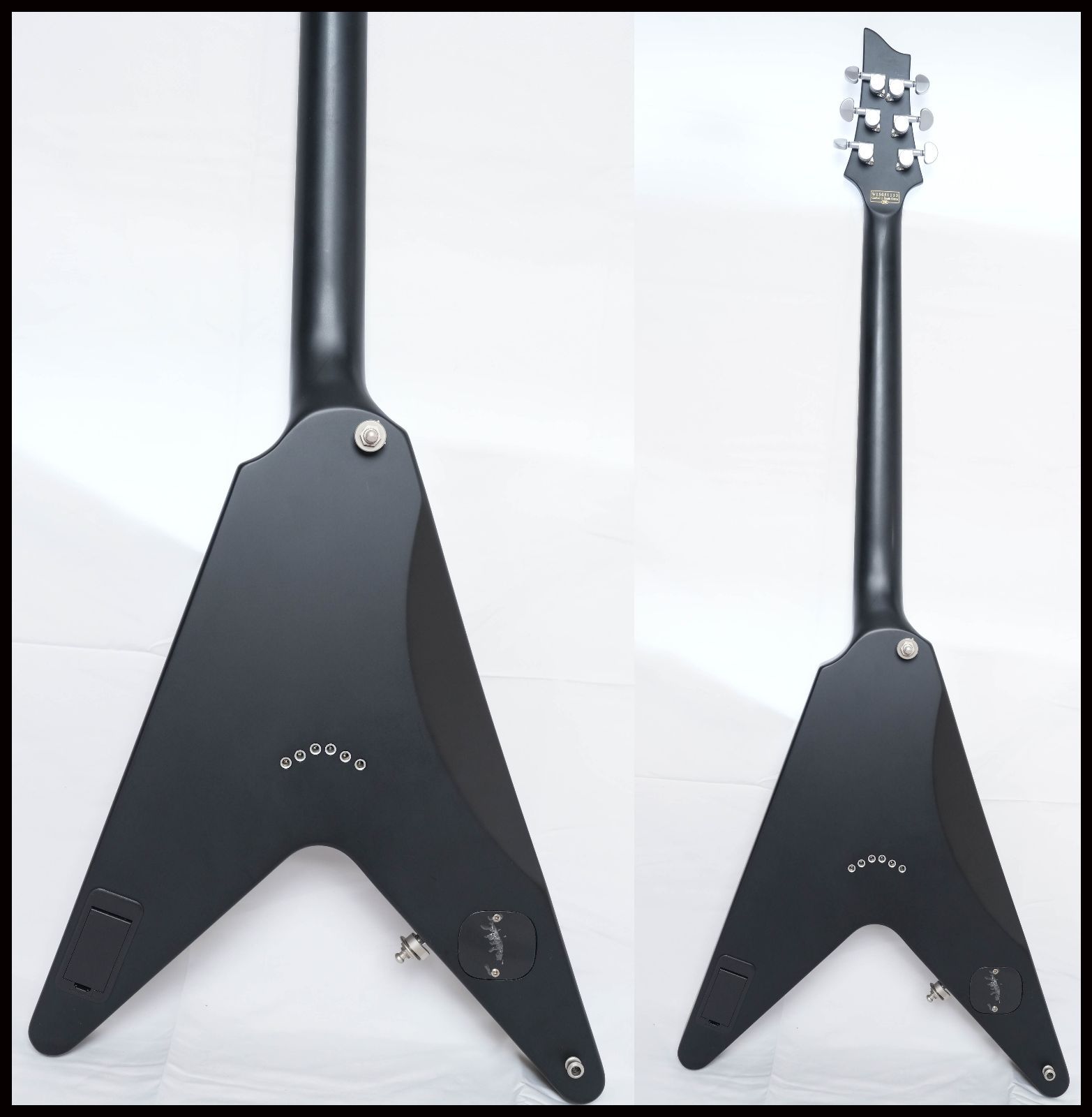 ☆SCHECTER☆PLATINUM Seriese V-1 Satin Black Flying V EMG