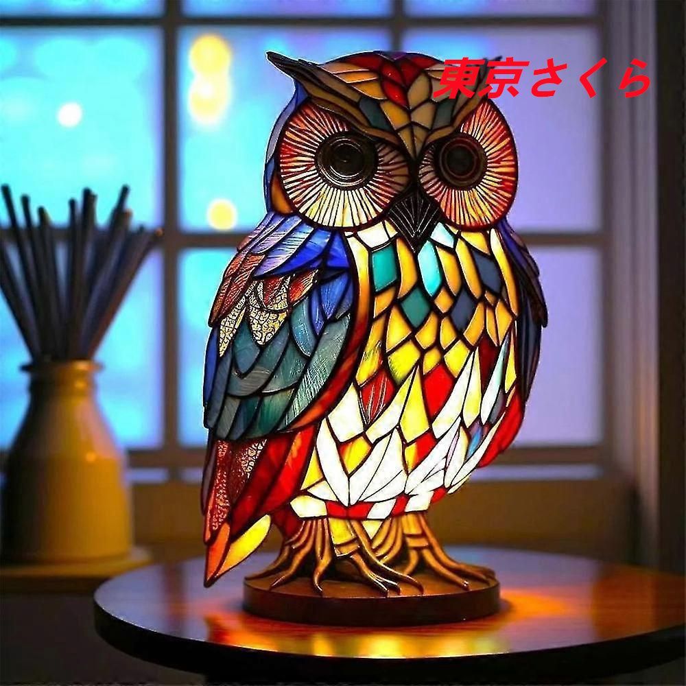 人気商品発売中】動物のテーブルランプステンドグラスステンド