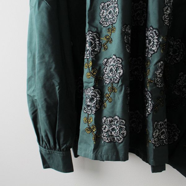 ミナペルホネン　yula　ブラウス38 新品 未使用 2021AW mina perhonen ミナペルホネン yula 刺繍 スタンド